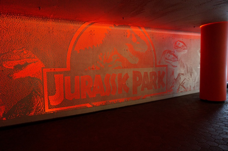 I of course parked in the Jurassic Park parking garage. Didn't ask to park there it just ended up that way and couldn't be more perfect.